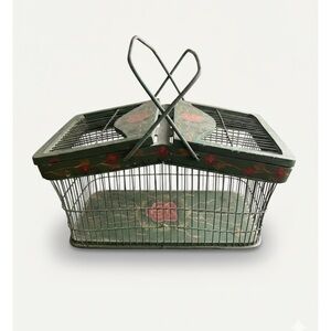 1920s antique birdcage, also known as a picnic basket.